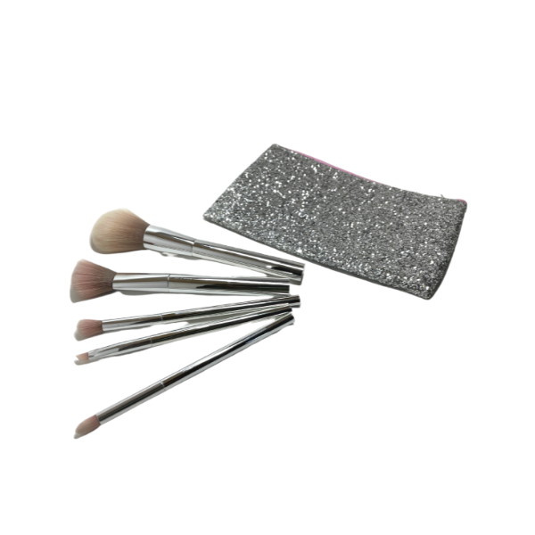 5 Pcs Makeup Brush Pouch-Silver – Beauty Insignia